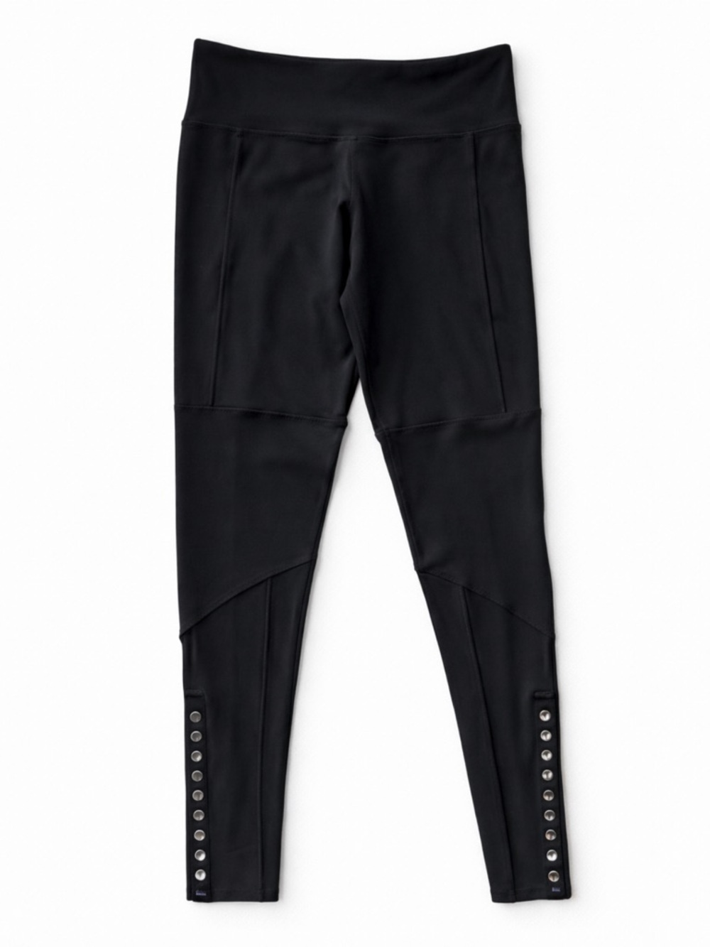Rare Lululemon Black Leggings Size 6 Snap Ankle Detail High Rise